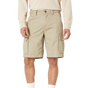 Men's Solid Color <b>Cargo</b> <b>Shorts</b> Mid Waist Casual Style Breathable Woven Fabric Button Fly Design - Product Image 1