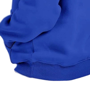 Sweat-shirt à capuche surdimensionné bleu pour femme IBRATEX International, en molleton de coton premium, à manches longues, avec poche kangourou - Product Image 6