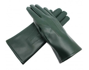 Gants en cuir véritable vert, style uni sans doublure, design confortable et léger pour un usage quotidien en hiver et pour les activités décontractées en extérieur - Product Image 3