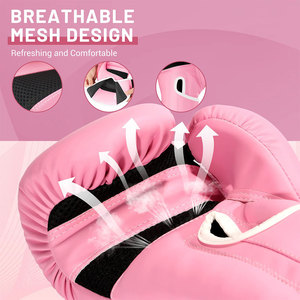 Gants de boxe professionnels avec des couches de mousse densité, surface intérieure confortable et manchette de soutien - Product Image 5