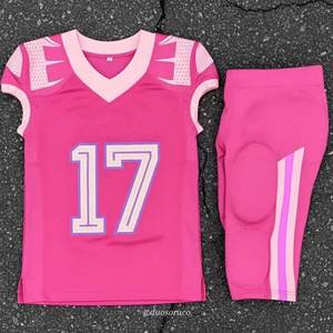 Vêtements d'équipe de football américain à manches courtes, respirants, grande taille, avec logo personnalisé imprimé, vente en gros, haute qualité - Product Image 2