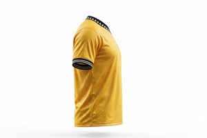 Camiseta de Fútbol Amarilla Personalizada con Número de Rana Sublimado, Uniforme de Equipo, Ropa Deportiva, Camiseta de Manga Corta, Proveedor Mayorista - Product Image 2