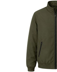 Chaqueta Bomber Ligera Personalizada Verde Oliva para Hombre, Chaqueta Cortavientos Casual con Cierre Completo, Cuello Alto, Estilo Urbano Otoñal - Product Image 3