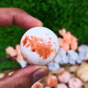 Chakralume Sphère de cristal naturelle en scolecite pêche, pierre de guérison polie, Reiki, méditation, énergie, décoration Feng Shui, vente en gros - Product Image 2