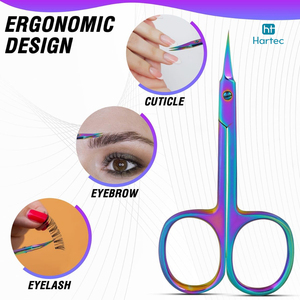 Rainbow Plated Nail <b>Trimmer</b> & Carry Pouch Durable Stainless Steel Beauty Tool for Salon Aesthetic Results Manicure Nail Scissors - Product Image 5