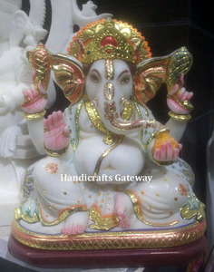แฮนด์เมดหินทรายพระพิฆเนศรูปปั้น - Product Image 6
