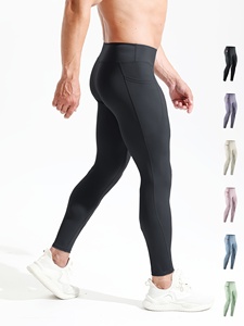 Leggings de compression pour hommes, flexibles, extensibles, confortables, pour l'entraînement, respirants, anti-humidité, avec soutien - Product Image 3