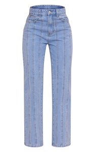 เสื้อแขนกุด & กางเกงยีนส์ผู้หญิงชุดครอปยีนส์2ชิ้นเอวลอยทรงตรงกางเกงยีนส์2026 - Product Image 6