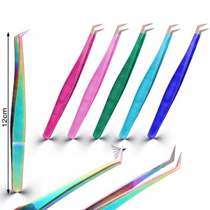 Vente en gros – Testé à la main, logo personnalisé, marque privée, acier inoxydable durable, antistatique, extensions de cils volumineuses, isolation pointue - Product Image 3