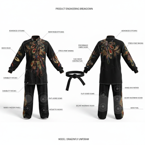 Uniforme de Karate Personalizado para Artes Marciales, Diseño Impreso en Toda la Superficie, Uniforme Cómodo y Moderno para Entrenamiento de Taekwondo y Judo - Product Image 2