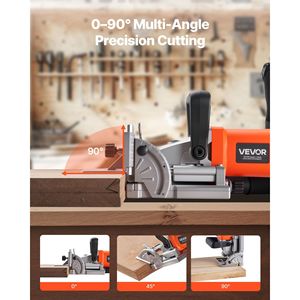 Fresatrice per giunzioni a dita 5.9A con motore da 760W e 11.600 RPM, lama con punta in carburo e intaglio di posizionamento a 45 gradi - Product Image 4