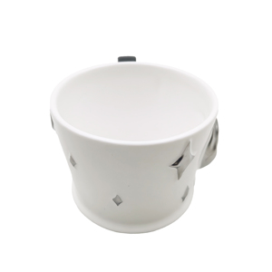 Taza de Café de Cerámica con Diseño 3D de Luna y Estrella en Relieve, con Asa Negra, Personalizable al por Mayor - Product Image 3