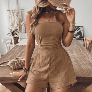 Combinaison sans bretelles en gaze à découpes « Desert Sun » - Product Image 1