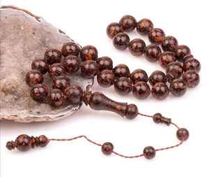 Rosario Islámico de Madera Ecológico, Hecho a Mano y Pulido, para Oración Diaria Musulmana, Zikr, Dhikr, Adoración Religiosa - Product Image 4
