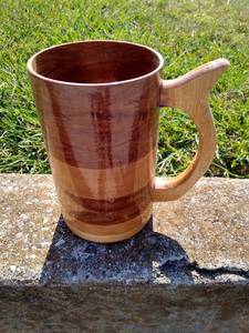 Rustic Handmade Wooden Beer <b>Mug</b> <b>Large</b> Barrel Tankard for Beer Coffee Tea Mead Viking Style Pub Drinkware Gift Vintage style wood - Product Image 5