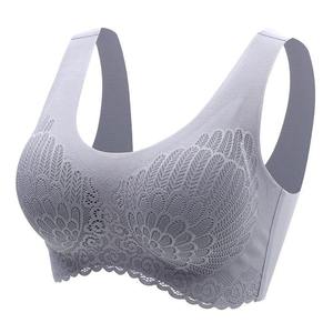 Sujetador Deportivo de Yoga sin Costuras para Mujer, con Soporte Alto, Cuello en V y Lazo, Material Ecológico de Spandex/Poliéster, Tallas Grandes Disponibles - Product Image 1