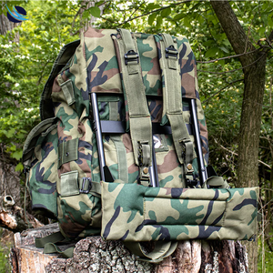 Sac à dos tactique mini 120L MOLLE en toile avec doublure PVC, imperméable, antivol, à fermeture éclair, avec cadre externe, pour activités de plein air - Product Image 6