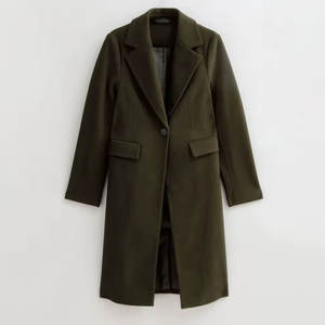 Abrigo Largo de Invierno para Mujer, Mezcla de Lana, Grueso y Cálido, Cómodo, Informal y a la Moda - Product Image 1