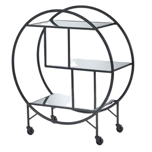 Black Coated Frame Steel Made <b>Trolley</b> bar Cart for Home Catering Hotel Restaurant Kitchen Food Coffee Tea <b>Serving</b> <b>Trolley</b> Cart - Product Image 1