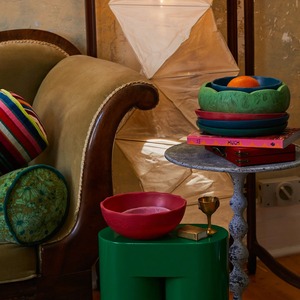 Cuencos Anidables de Resina Pastel Vibrante Hechos a Mano, Cuenco para Ensalada con Patrón Sólido de Colores Macaron, Arte Moderno y Estilo Antiguo - Product Image 2