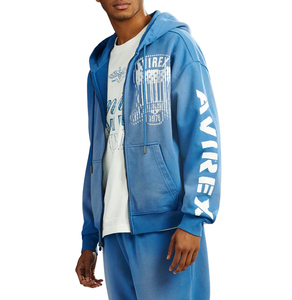 Sudadera con capucha personalizada, lavada y desgastada, con cremallera completa, 100% algodón polar, estilo vintage, con logotipo bordado, OEM - Product Image 5