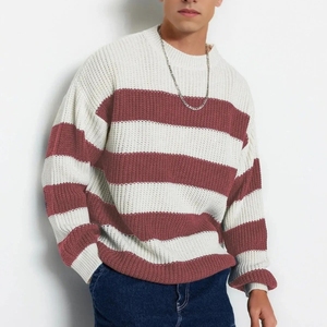 2026 NEW ARRIVAL <b>Long</b> Sleeve Knit <b>Sweater</b> Men Crewneck Cable Knit Crewneck <b>Sweaters</b> Twist Patterned Knitted <b>Sweater</b> Men - Product Image 1