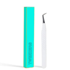 Pince à cils courbée pour volume, applicateur de cils en titane arc-en-ciel, pince à cils plaquée or pour extensions, pince de coiffage en acier inoxydable argenté - Product Image 5