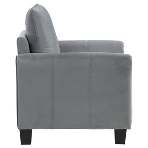 Fauteuil d'appoint rembourré à accoudoirs roulés Dixon Grey pour salon - Product Image 5