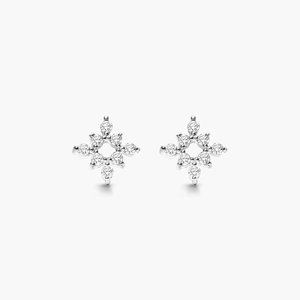 Elegantes Pendientes de Plata 925 con Moissanita en Forma de Triángulo, Diseño Geométrico, Estilo Moderno, Brillantes, Minimalistas, Joyería Fina de Lujo - Product Image 1