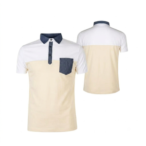 เสื้อโปโลผู้ชายสั่งทำพิเศษ สีตัดกัน แขนสั้น สวมใส่สบาย เหมาะสำหรับกอล์ฟ ขายส่ง คุณภาพพรีเมียม ทรงแอธเลติก - Product Image 1