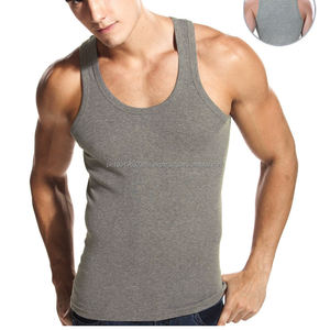 Débardeur de sport pour homme 100% coton, coupe ajustée, côtelé, respirant, personnalisable - Product Image 6
