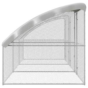 Gabbia per Polli in Argento a 3 Scomparti 236,22 X 78,74 X 78,74 Pollici per la Cura degli Animali - Product Image 5