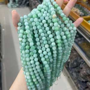 Cuentas redondas lisas de jadeíta natural de Birmania, piedras preciosas sueltas con energía curativa para pulseras, fabricación de joyería DIY, opciones de lotes al por mayor. - Product Image 4