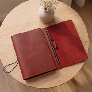 Funda para Cuaderno Trifold de Cuero 100% Genuino A5, Cuaderno de Cuero Personalizado, Estuche de Cuero para Cuaderno de Viaje, Recargable - Product Image 6