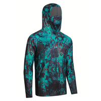 Hoodie Pria Premium untuk Memancing di Luar Ruangan UPF 50 Bernapas Cepat Kering Ringan 100% Poliester Dapat Dicetak Logo Sesuai Pesanan