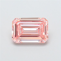 Diamante Rosa Cultivado en Laboratorio, Corte Esmeralda, 1 Ct, VVS2, Color Rosa Fantasía, Diamante Suelto