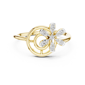 Ensemble de bagues en diamant de culture ETERNAL BLOSSOM SWIRAL en or rose 18 carats plaqué rhodium, certifié vintage, pour fiançailles, mariage et occasions spéciales - Product Image 6