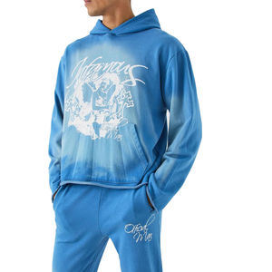Can Be Customized Street Wear High Quality Clothing Jogging Flare Pants Puff Printing <b>Tech</b> Fleece Tracksuit for Men - Product Image 3