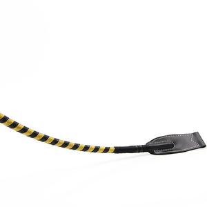 Fouet d'équitation en cuir et acier inoxydable de haute qualité avec tige en fibre de verre et poignée en caoutchouc – Vente en gros - Product Image 3