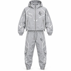 <b>Mens</b> Custom Breathable Nylon Windbreaker Set Streetwear Zip <b>Jacket</b> Pants Tracksuit <b>Summer</b> Wholesale OEM Sportswear Supplier - Product Image 2