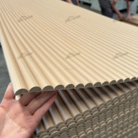 Panneau mural flexible en MDF, haute flexibilité, installation facile, panneau rainuré pour la décoration de murs courbes