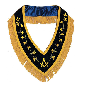 Masonic Officers <b>Collar</b> Low Price Dark Blue Velvet Masters Mason Blue Lodge <b>Collar</b> Custom Embroidery Masonic Officers <b>Collar</b> - Product Image 6