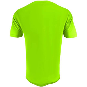 Camiseta Deportiva Verde Lima para Hombre, Manga Corta, Cuello en V, Tejido de Poliéster de Secado Rápido, Corte Regular, Color Sólido, Diseño Liso - Product Image 3