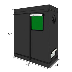 Tenda per Coltivazione Idroponica LY per Uso Domestico 120*60*150cm, Smontabile, Verde e Nera in PVC, con Finestra, Nuova Condizione, Pompa Aeroponica Inclusa - Product Image 5