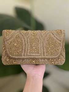Beaded Hand Embroidered <b>Purses</b> Artisanal Evening Shoulder Bags Designer <b>Crossbody</b> <b>Purses</b> Luxury Wedding Handbags - Product Image 2