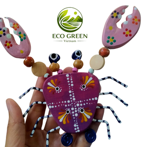 wood Wooden <b>Crab</b> Vietnam Handmade Decoration Cutting Home Decoration Home Decoration, Business Gift, Holiday Decoration & Gift - Product Image 4