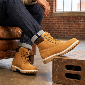 Wholesale 100% Genuine Leather Chukka <b>Boots</b> <b>Men</b> Ankle Lace-Up Work <b>Boots</b> Canceled Export Order Bangladesh Factory Surplus Bulk - Product Image 6