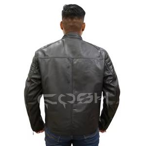Chaqueta Bomber de Cuero Sintético Duradera para Hombre, Diseño Personalizado, Corte Ajustado, Cuello Alto, Proveedor para Pedidos al por Mayor - Product Image 4