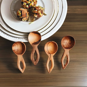 Solid Wood Kitchen Scoop Ladle 15ml Multipurpose Tablespoon for Serving <b>Soup</b> Cooking Bath Salt Canisters Flour Use - Product Image 6