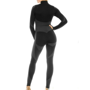 Women's <b>Pink</b> Yoga <b>Set</b> 2 Piece Halter Neck Solid Color High Waist Full Length Leggings Stretch Fitness Wear - Product Image 6